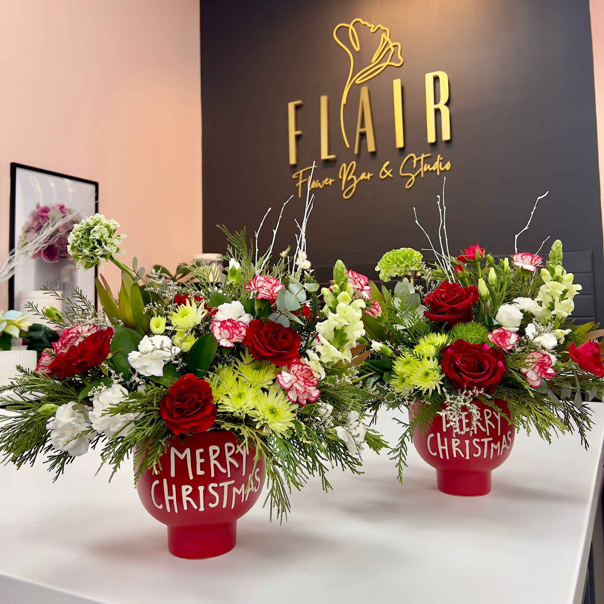 Merry & Bright Holiday Floral Arrangement