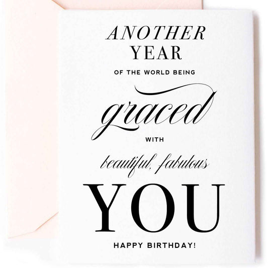 Another Year Graced, Inspirational Birthday Greeting Card