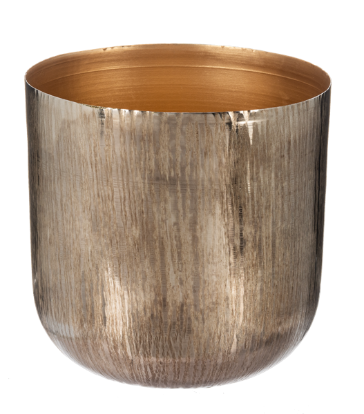 Antique Gold Planters – Elegant Water-Tight Metal Pots