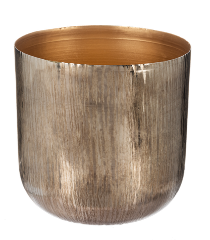 Antique Gold Planters – Elegant Water-Tight Metal Pots