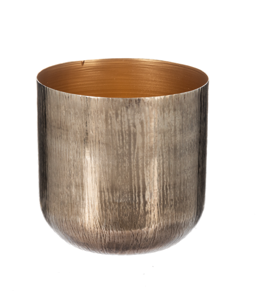 Antique Gold Planters – Elegant Water-Tight Metal Pots