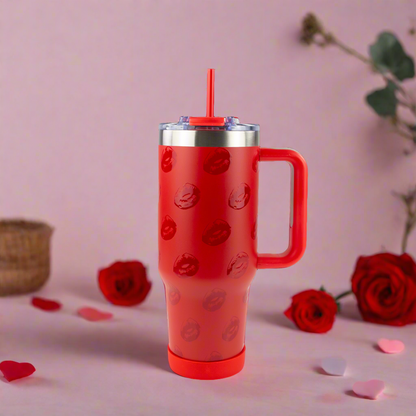 Valentine kiss tumbler 40oz cup