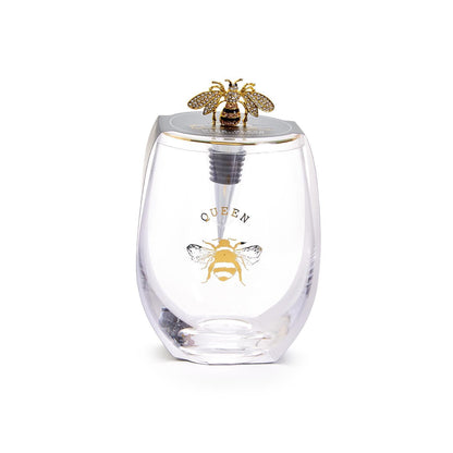 Bee Stemless Wine Glass & Wine Stopper - Flair Flower Bar & Studio