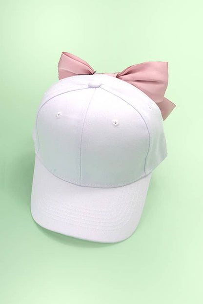 Big Bow Ribbon Baseball Hat Cap - Flair Flower Bar & Studio