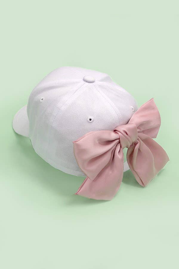 Big Bow Ribbon Baseball Hat Cap - Flair Flower Bar & Studio