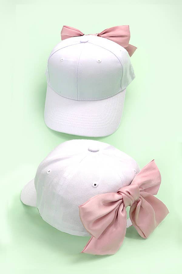 Big Bow Ribbon Baseball Hat Cap - Flair Flower Bar & Studio