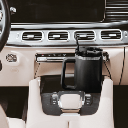 Black 40 oz Travel Tumbler - Flair Flower Bar & Studio