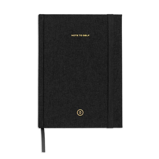 Black Linen Note to Self Journal - Flair Flower Bar & Studio
