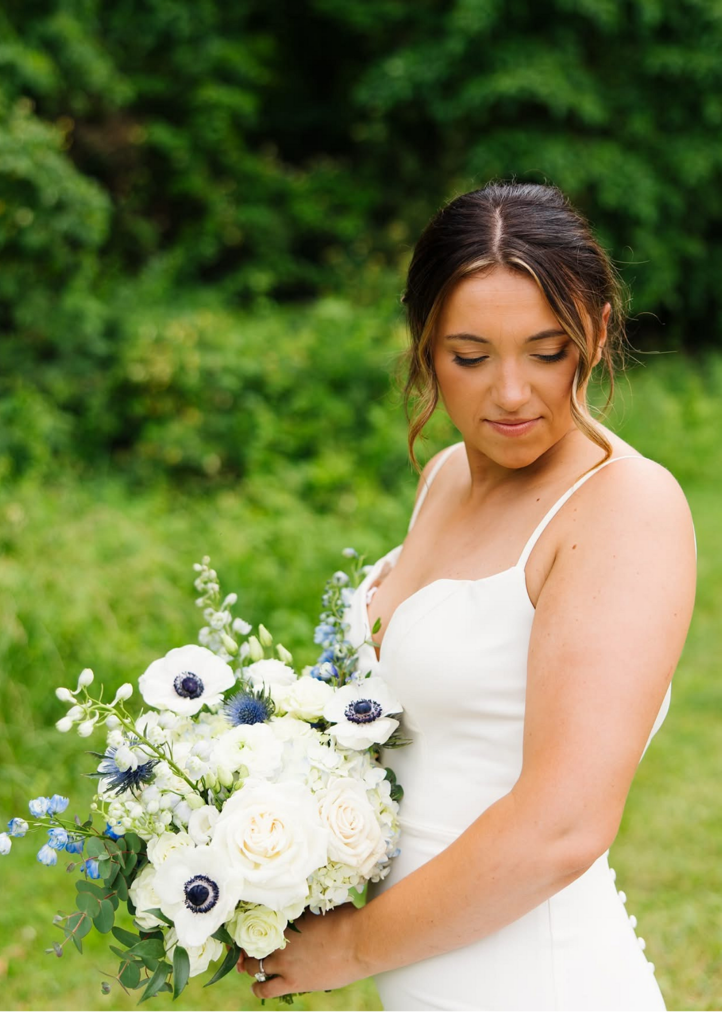 Blue and White Wedding Bouquet