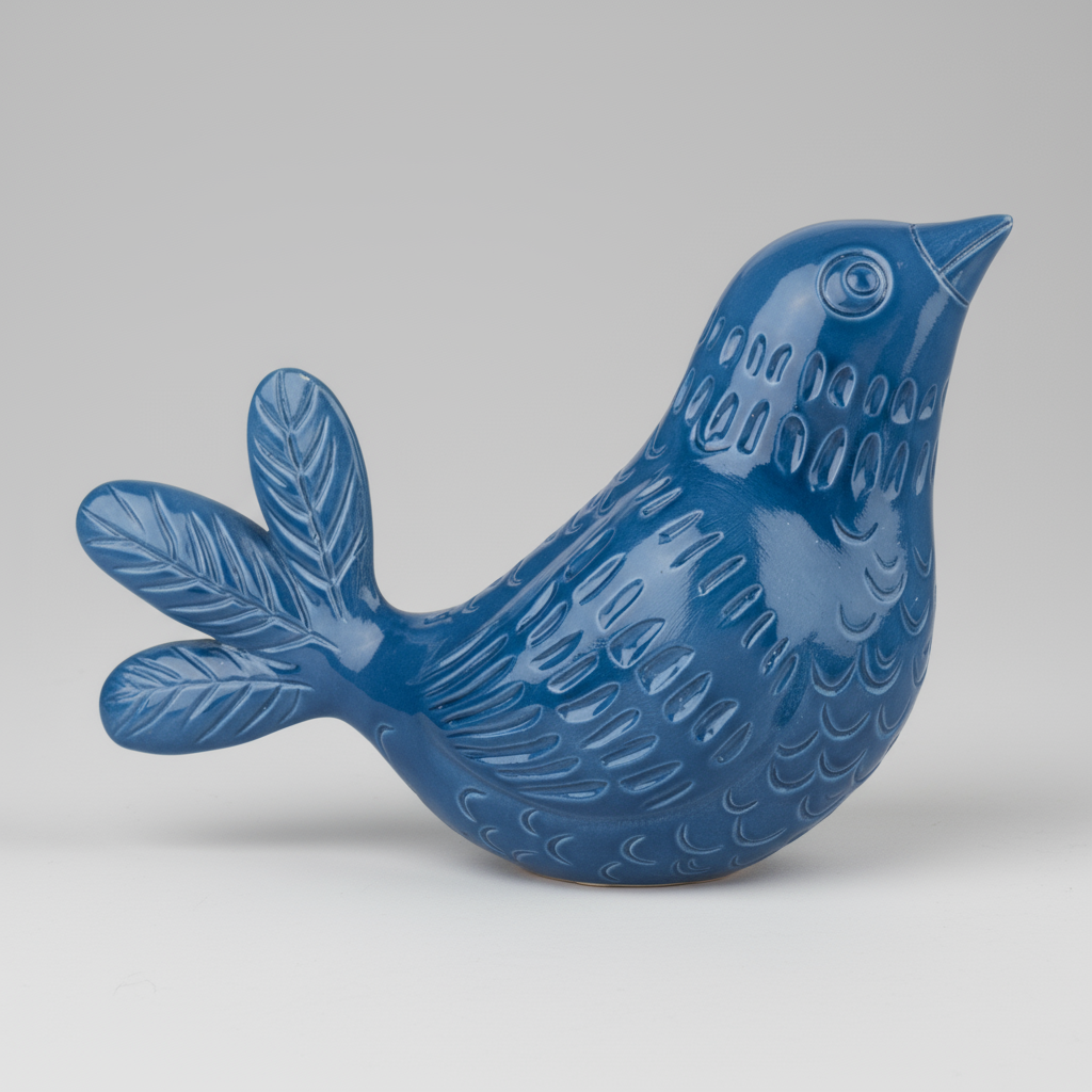 Blue Bird Figurines – Whimsical Resin Décor