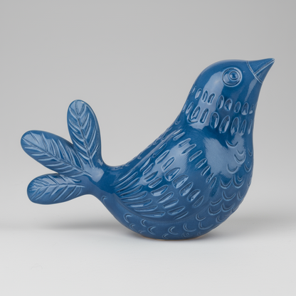 Blue Bird Figurines – Whimsical Resin Décor