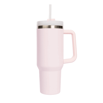 Blush Pink 40 oz Travel Tumbler - Flair Flower Bar & Studio