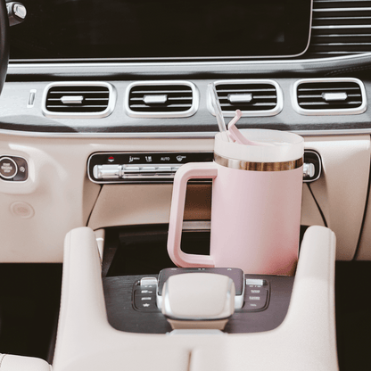 Blush Pink 40 oz Travel Tumbler - Flair Flower Bar & Studio