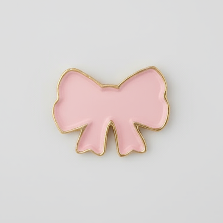 Bow-Shaped Cast Iron Trinket Tray in Pink and Gold Finish – Modern Gift Idea