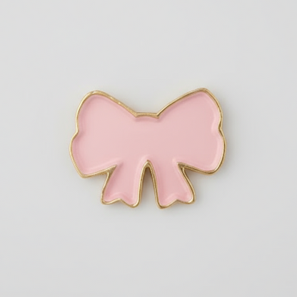 Bow-Shaped Cast Iron Trinket Tray in Pink and Gold Finish – Modern Gift Idea