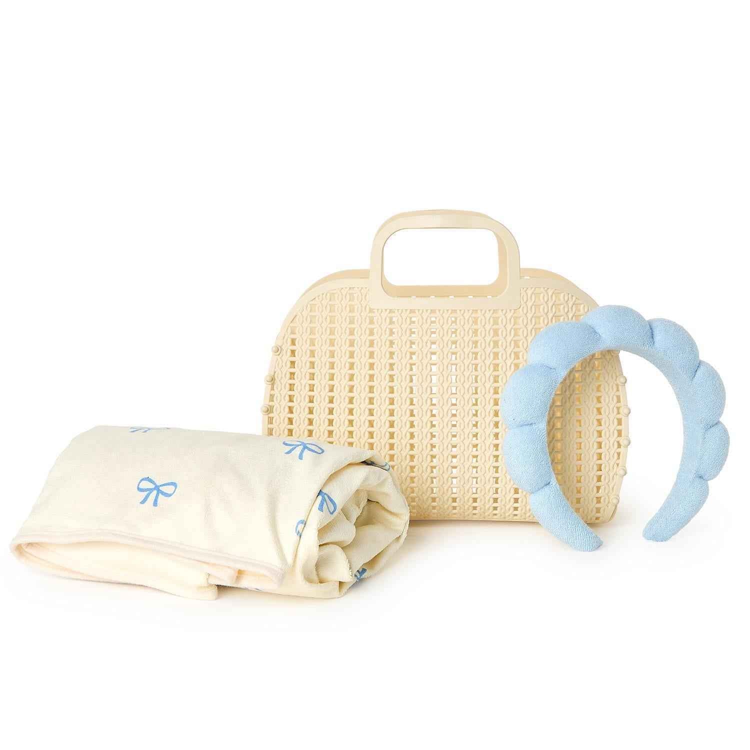 Bow Headband and Wrap Towel Set