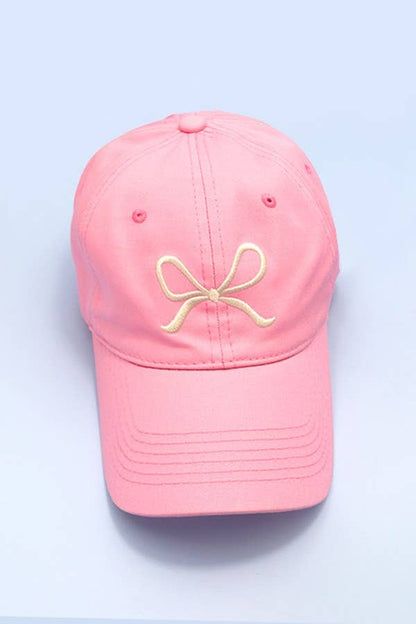 Bow Ribbon Baseball Hat Cap - Flair Flower Bar & Studio