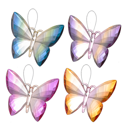 Acrylic Radiant Hanging Butterflies – Double-Sided Suncatcher Ornament