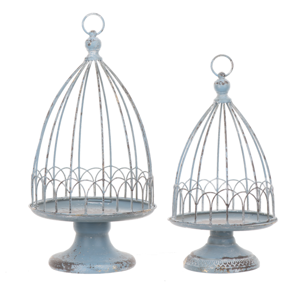 Scallop Edge Cloche Pedestal Stand 