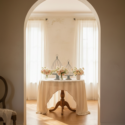 Scallop Edge Cloche Pedestal Stand