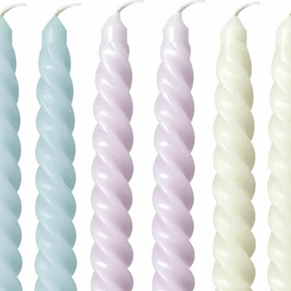 Candy Colored-10 Inch Spiral Taper Candles - Flair Flower Bar & Studio