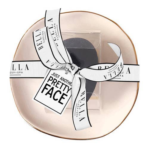 Ceramic Tray with Makeup Sponge - Blush - Flair Flower Bar & Studio