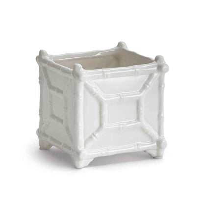 Chinoiserie Cachepot Planter Small - Flair Flower Bar & Studio - White Planter Pot for Plants