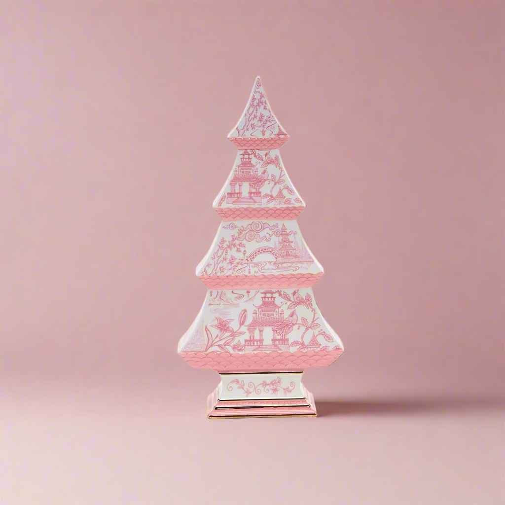 Chinoiserie Pink Christmas Tree