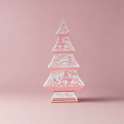 Chinoiserie Pink Christmas Tree