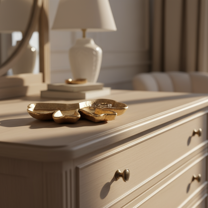 Bow Trinket Tray – Gold or Pink/Gold | Elegant Cast Iron Decorative Tray