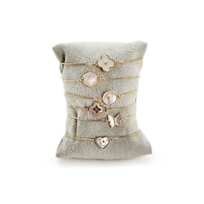 Pearlescent Adjustable Rhinestone Bracelet