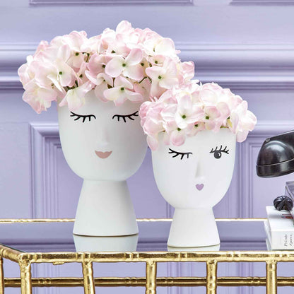 Coquette Face Porcelain Vases