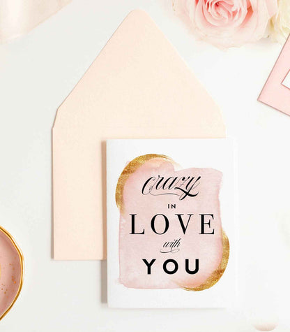 Crazy In Love With You Greeting Card - Flair Flower Bar & Studio - Cincinnati - Northern Kentucky - Florence