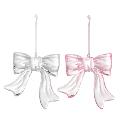 Crystal Bow Acrylic Ornament
