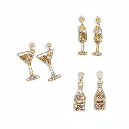 Crystal Embellished Earrings - Let's Celebrate