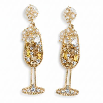 Crystal Embellished Earrings - Let's Celebrate