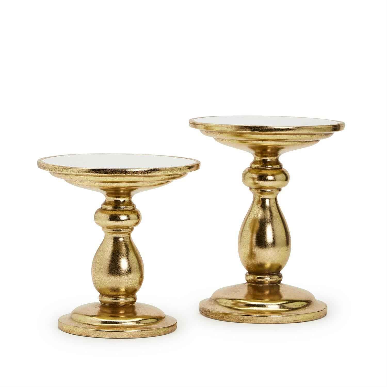 Decorative Pedestal Centerpieces with Removeable Mirror Insert - Flair Flower Bar & Studio