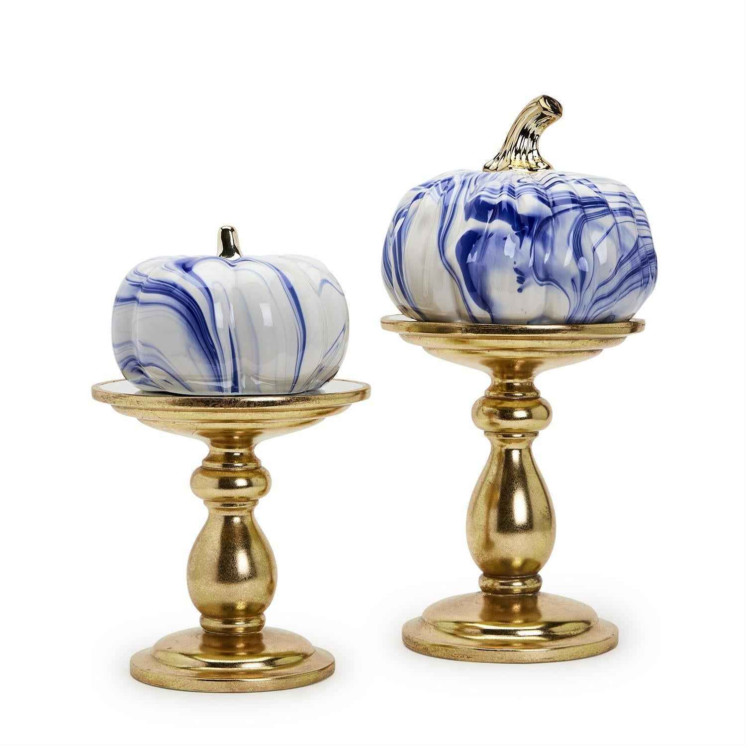 Decorative Pedestal Centerpieces with Removeable Mirror Insert - Flair Flower Bar & Studio