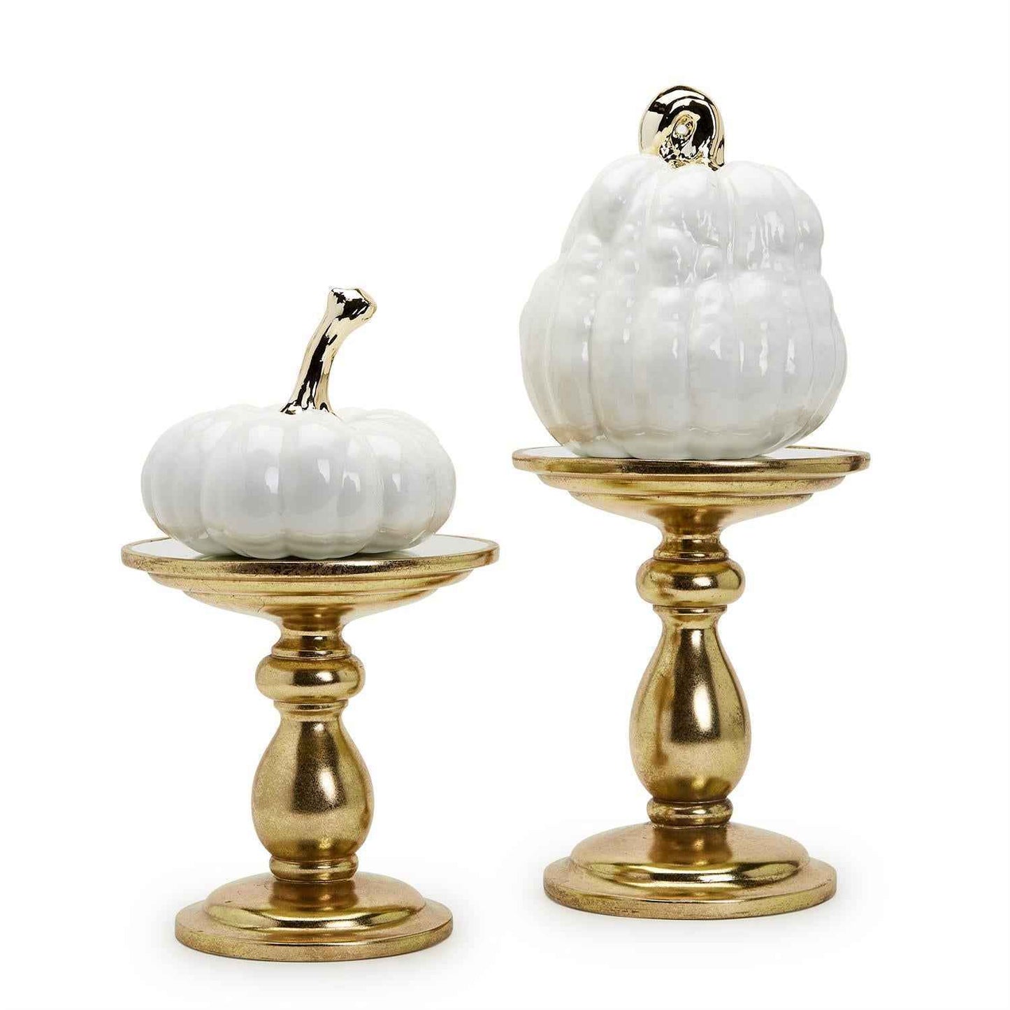 Decorative Pedestal Centerpieces with Removeable Mirror Insert - Flair Flower Bar & Studio