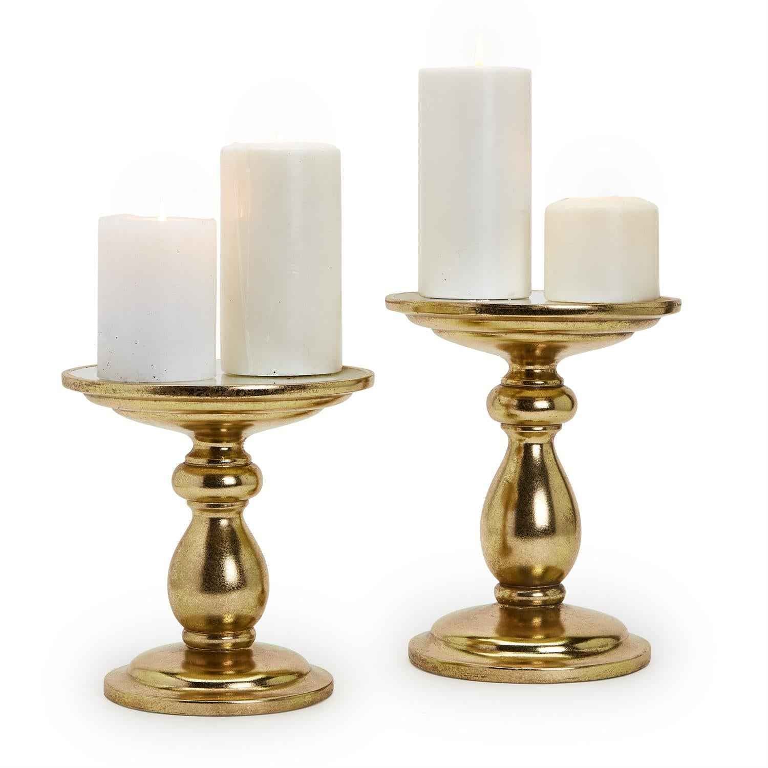 Decorative Pedestal Centerpieces with Removeable Mirror Insert - Flair Flower Bar & Studio