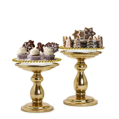 Decorative Pedestal Centerpieces with Removeable Mirror Insert