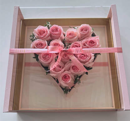 The Blooming Heart Box Rose Arrangement