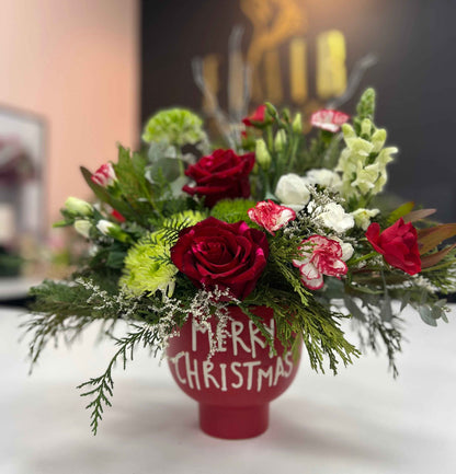 Merry & Bright Holiday Floral Arrangement