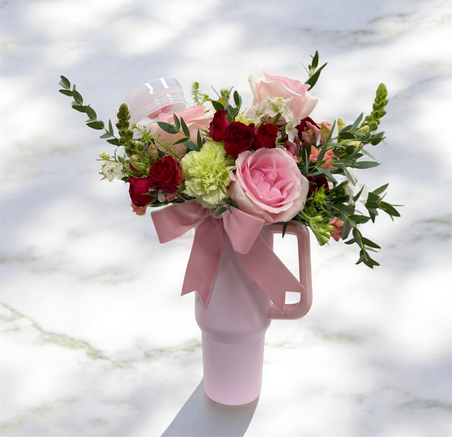 Bloom & Sip Tumbler Arrangement