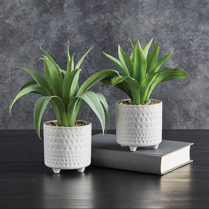 Faux Tropical Plant in Cement Planter Pot - Flair Flower Bar & Studio