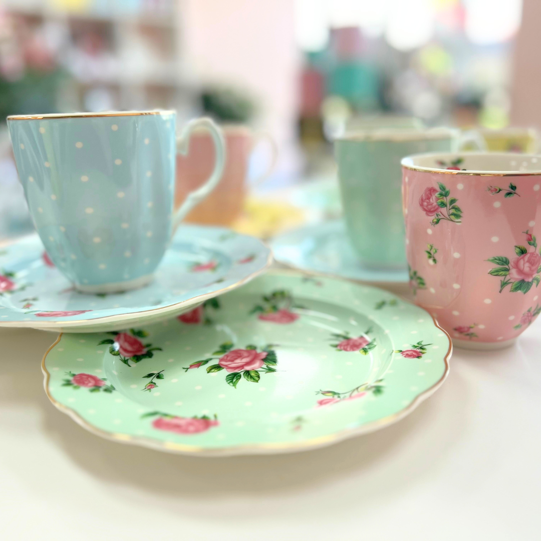 Floral Coffee Mug or Dessert Plates - Flair Flower Bar & Studio