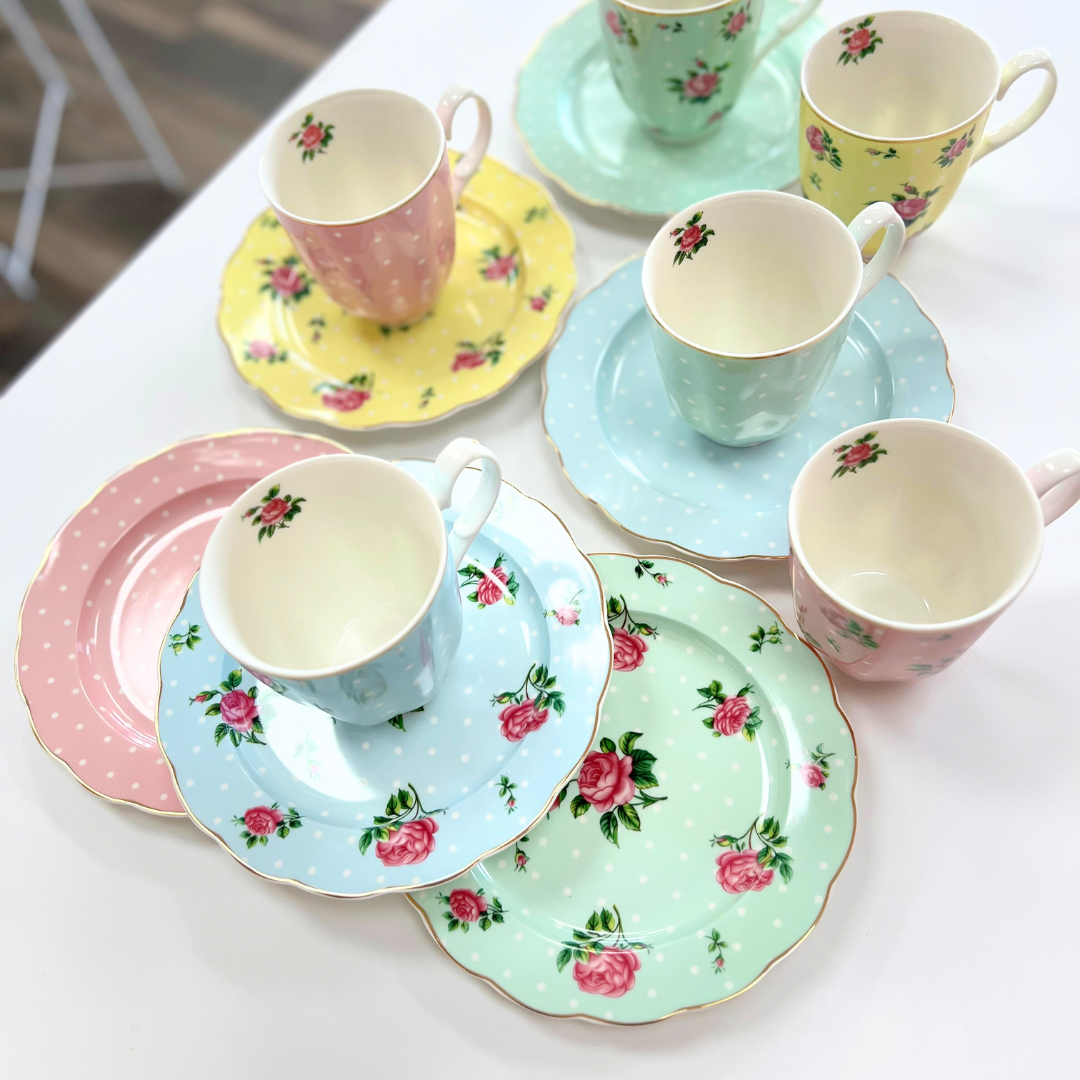 Floral Coffee Mug or Dessert Plates - Flair Flower Bar & Studio