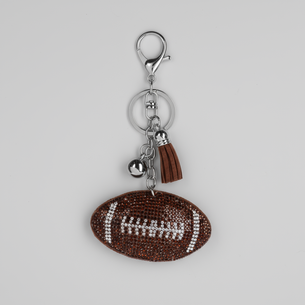 Sports Bling Key Ring Collection – Baseball, Football, Soccer, Volleyball & Basketball