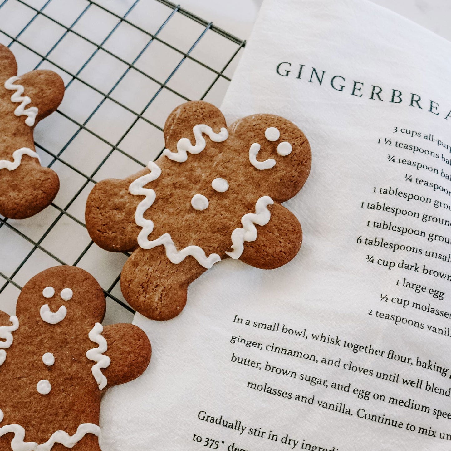 Gingerbread Cookies Hand Towel - Christmas Home Decor & Gifts - Flair Flower Bar & Studio