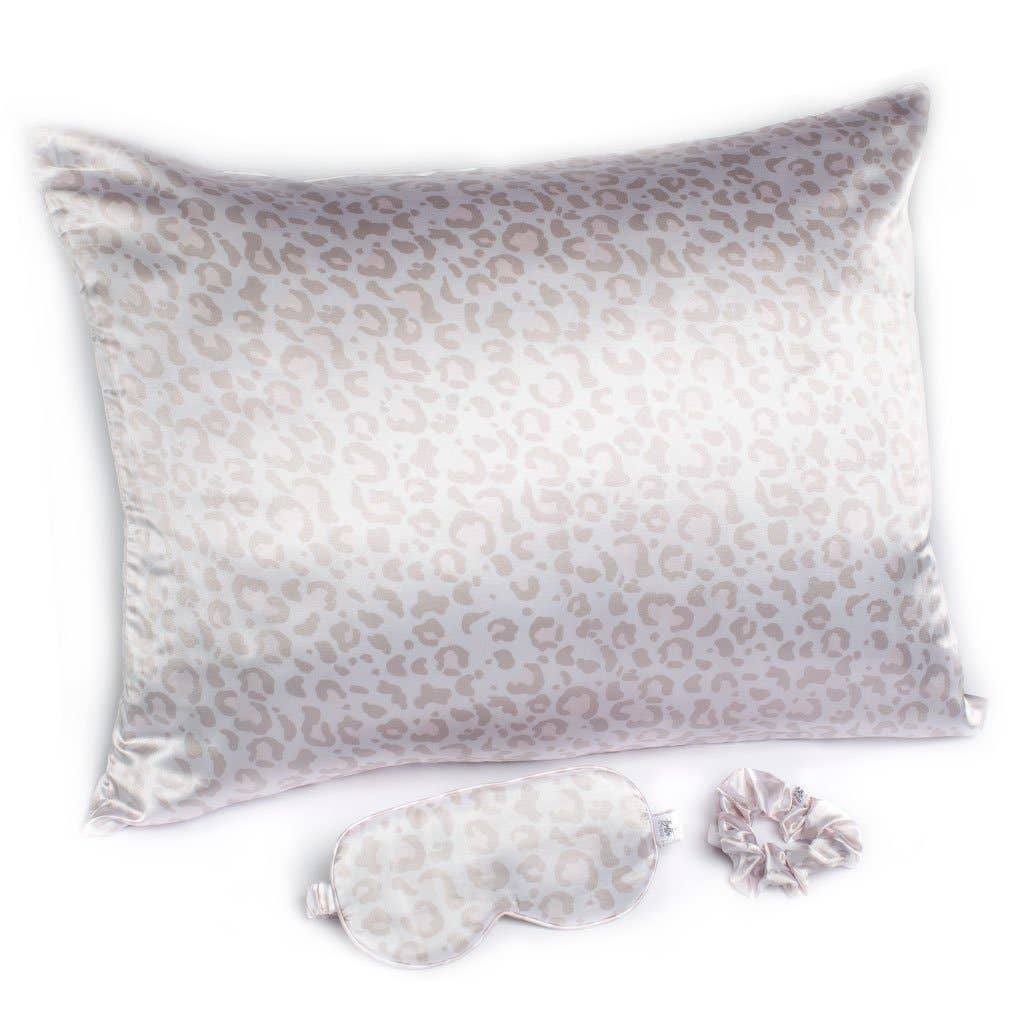 Goodnight Gorgeous Satin Sleep Set - Leopard - Flair Flower Bar & Studio